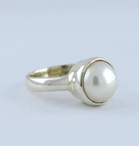 Pearl Stone Silver Ring